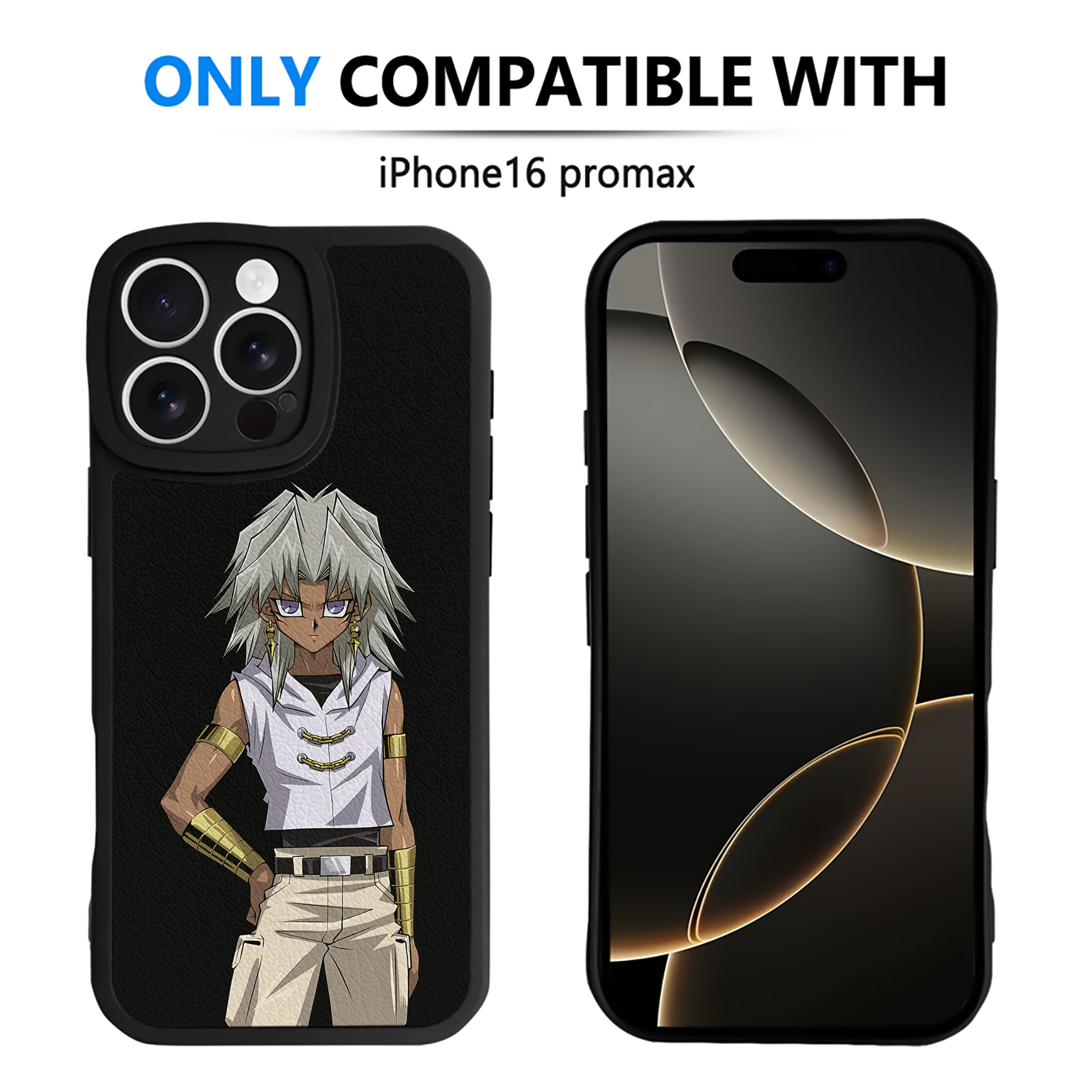（画像用） 遊☆戯☆王 Yu-Gi-Oh! 【iPhone 16シリーズ対応】シリコンスマホケース（レザー調） 材質：シリコン